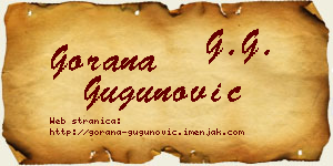 Gorana Gugunović vizit kartica